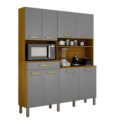 Imagem de Cozinha Compacta 8 Portas 1 Gaveta com Tampo Pratic 1600 CHF