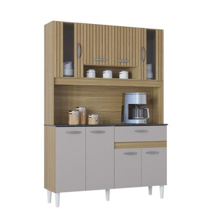 Imagem de Cozinha Compacta 8 Portas 1 Gaveta Coral Poquema