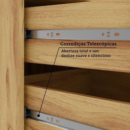 Imagem de Cozinha Compacta com 6 Portas 1 Gaveta e Mini Adega 151,30 Cm 100% Mdf Croácia Espresso Móveis