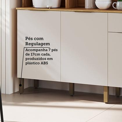 Imagem de Cozinha Compacta com 6 Portas 1 Gaveta e Mini Adega 151,30 Cm 100% Mdf Croácia Espresso Móveis