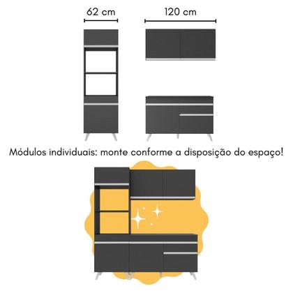 Imagem de Cozinha Compacta com Bancada Americana/Mesa Veneza Multimóveis MP2211