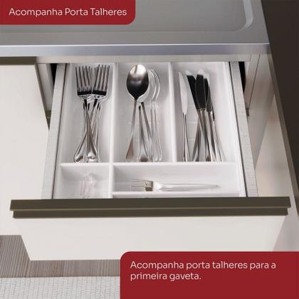 Imagem de Cozinha Compacta Connect 7 Portas 2 Gavetas 100% Mdf Off White - Henn