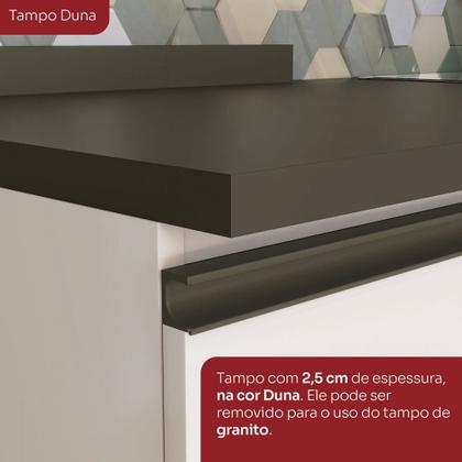 Imagem de Cozinha Compacta Connect 7 Portas 2 Gavetas 100% Mdf Off White - Henn