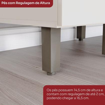 Imagem de Cozinha Compacta Connect 7 Portas 2 Gavetas 100% Mdf Off White - Henn