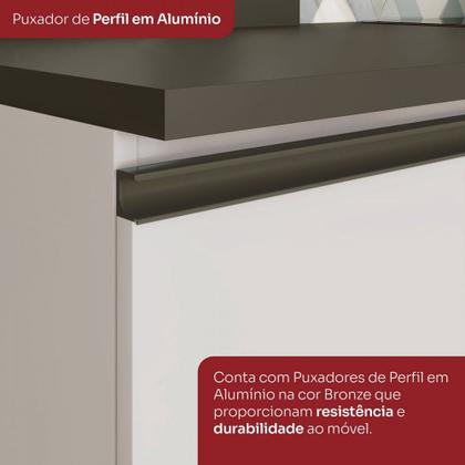 Imagem de Cozinha Compacta Connect 7 Portas 2 Gavetas 100% Mdf Off White - Henn