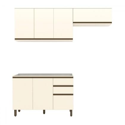 Imagem de Cozinha Compacta Connect 7 Portas 2 Gavetas 100% Mdf Off White - Henn