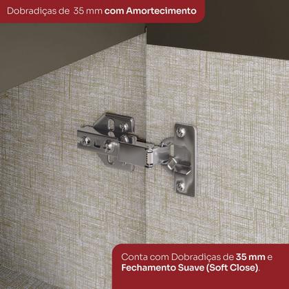 Imagem de Cozinha Compacta Connect 8 Portas 2 Gavetas 100% Mdf Duna/Cristal - Henn