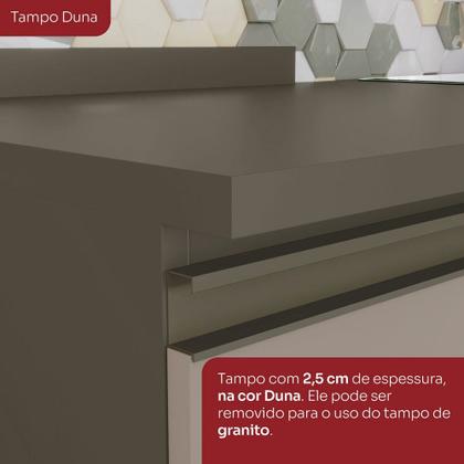 Imagem de Cozinha Compacta Connect 8 Portas 2 Gavetas 100% Mdf Duna/Cristal - Henn