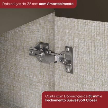Imagem de Cozinha Compacta Connect 9 Portas 2 Gavetas com Vidro 100% Mdf Duna/Cristal - Henn