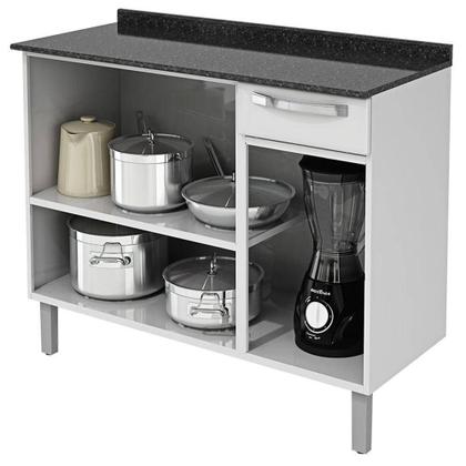 Imagem de Cozinha Compacta Itatiaia Rose Completa com 4 Peças 10 portas e 1 gaveta Branca com nicho