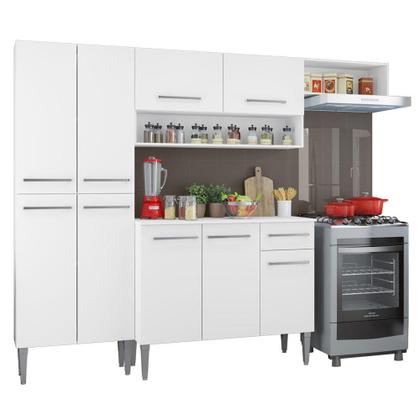 Imagem de Cozinha Compacta Madesa Emilly Top com Armário e Balcão - Branco
