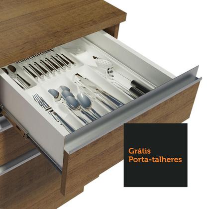 Imagem de Cozinha Compacta Madesa Glamy 120003 com Armário e Balcão (Sem Tampo e Pia) - Rustic