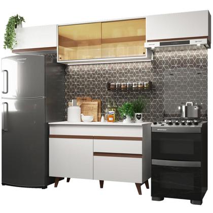 Imagem de Cozinha Compacta Madesa Reims 260003 com Armário e Balcão - Branco