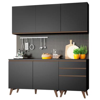 Imagem de Cozinha Compacta Madesa Reims com Balcão - 5 Portas 3 Gavetas