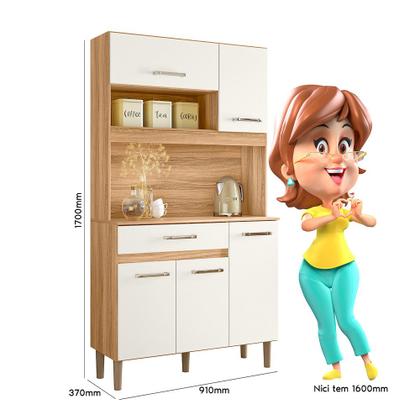 Imagem de Cozinha Compacta Magazin 090 Freijo Com Off White Cristal Nicioli
