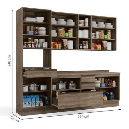 Imagem de Cozinha Compacta Maxxi 12 PT 5 GV Nogal