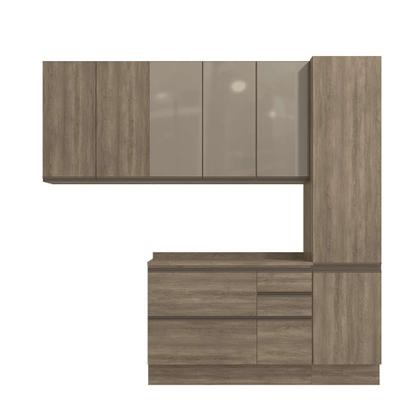 Imagem de Cozinha Compacta Maxxi I 8 PT 4 GV Nogal