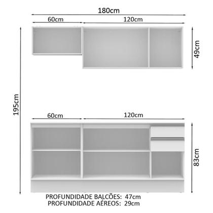 Imagem de Cozinha Compacta MDF Smart Modulada Madesa