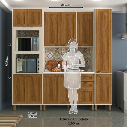 Imagem de Cozinha Compacta Modulada com 4 Peças e Tampo Sofia Luciane Móveis