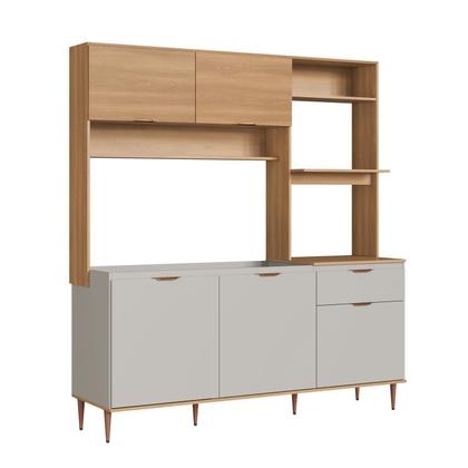 Imagem de Cozinha Compacta Nicole 1,8m com Espaço para Forno e Microondas 5 Portas 1 Gaveta