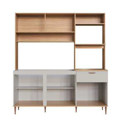 Imagem de Cozinha Compacta Nicole 1,8m com Espaço para Forno e Microondas 5 Portas 1 Gaveta