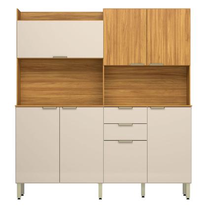 Imagem de Cozinha Compacta Pitaya 7 Portas 2 Gavetas Cinamon/Off-White - Demobile