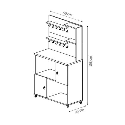 Cozinha Compacta Vini 2 PT Nature e Off White - Patrimar Imagem de Cozinha Compacta Vini 2 PT Nature e Off White