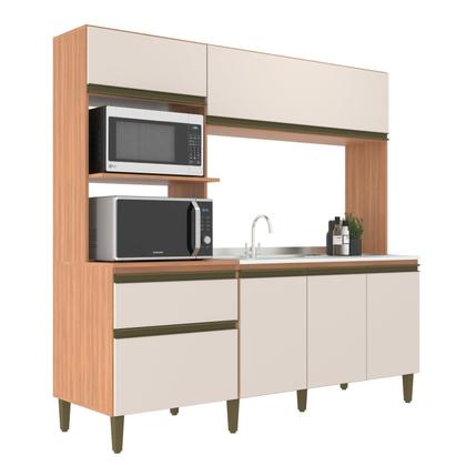 Imagem de Cozinha Compacta Vitória 6 Portas 1 Gaveta 2 Nichos para Forno