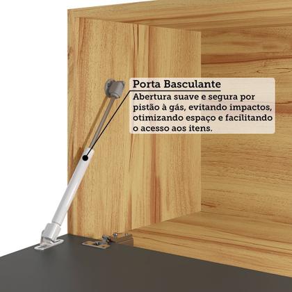 Imagem de Cozinha Completa 100% Mdf 6 Peças 12 Portas 4 Gavetas e Vidro 354cm Vicenza Espresso Móveis