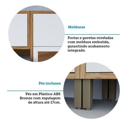 Imagem de Cozinha Completa 100% Mdf 6 Peças 12 Portas 4 Gavetas e Vidro 354cm Vicenza Espresso Móveis