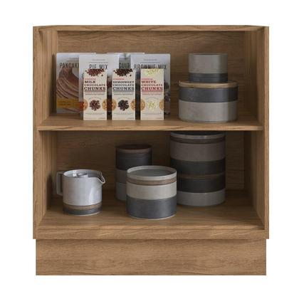 Imagem de Cozinha Completa 100% MDF Modular Édez Une, 15 Portas 6 Gavetas e Tampo, Off White e Louro Freijó