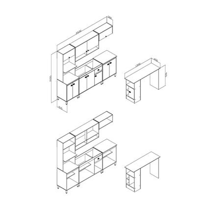 Imagem de Cozinha Completa 11 Portas 1 Gaveta com Bancada Mb 9004 Torino