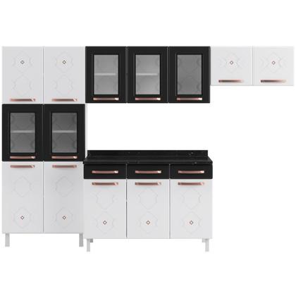 Imagem de Cozinha Completa 14 Portas 3 Gavetas 5 Vidros Mirage New
