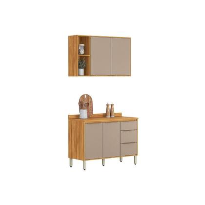 Imagem de Cozinha Completa 2 Peças Plena CZ471 Cinamon/Nude Demóbile