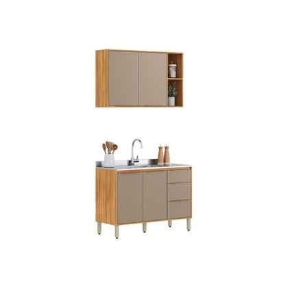 Imagem de Cozinha Completa 2 Peças Plena CZ472 Cinamon/Nude Demóbile