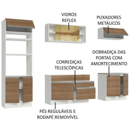 Imagem de Cozinha Completa 270010 Com Armário E Balcão Branco/Rustic