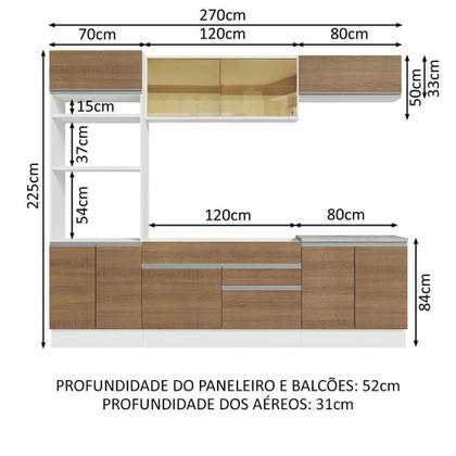Imagem de Cozinha Completa 270010 Com Armário E Balcão Branco/Rustic