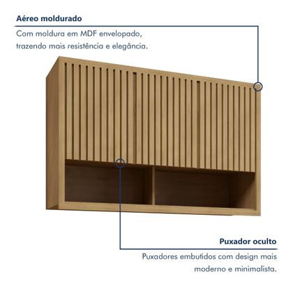Imagem de Cozinha Completa 3 Peças 7 Portas 2 Gavetas