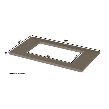 Imagem de Cozinha Completa 306,5cm 6 Peças com Torre Quente e Paneleiro 12 Portas 2 Gavetas Connect Henn - Duna/Cristal