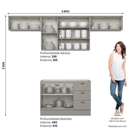 Imagem de Cozinha Completa 4 Peças 100% Mdf Americana
