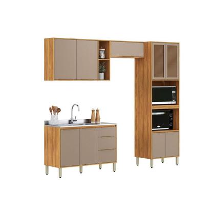 Imagem de Cozinha Completa 4 Peças Plena CZ306 Cinamon/Nude Demóbile