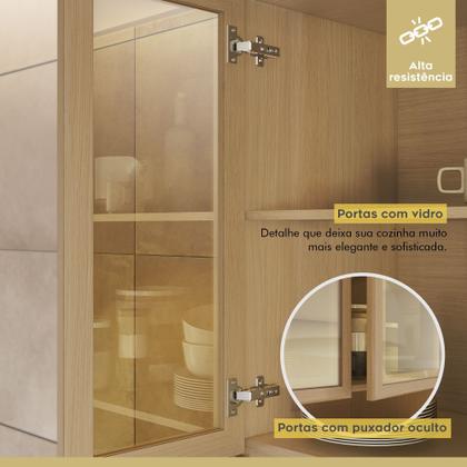 Imagem de Cozinha Completa 5 Peças 11 Portas 2 Gavetas Condessa 270cm 100% Mdf