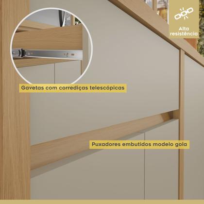 Imagem de Cozinha Completa 5 Peças 11 Portas 2 Gavetas Condessa 270cm 100% Mdf