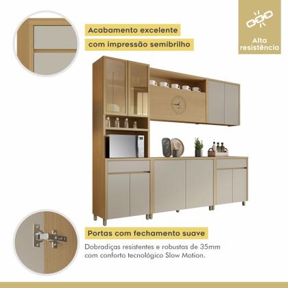 Imagem de Cozinha Completa 5 Peças 11 Portas 2 Gavetas Condessa 270cm 100% Mdf