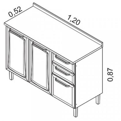 Imagem de Cozinha Completa 5 Peças 15 Portas 2 Gavetas Tarsila Itatiaia