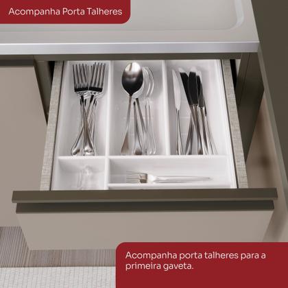 Imagem de Cozinha Completa 6 Peças 100% Mdf com Cristaleira Connect