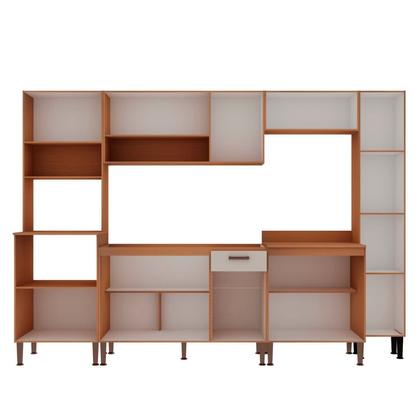 Imagem de Cozinha Completa 6 Peças 100% Mdf Essência Freijo/White laca