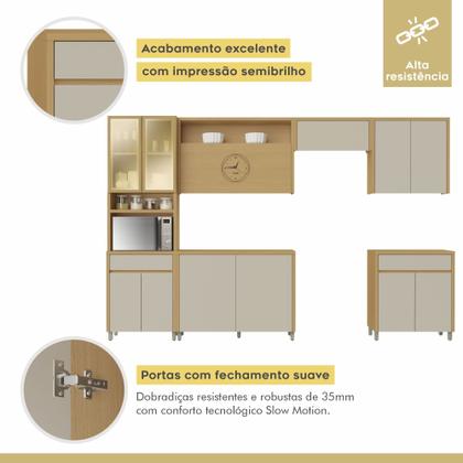 Imagem de Cozinha Completa 6 Peças 12 Portas 2 Gavetas Condessa 350cm 100% Mdf