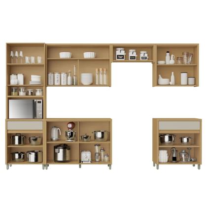 Imagem de Cozinha Completa 6 Peças 12 Portas 2 Gavetas Condessa 350cm 100% Mdf