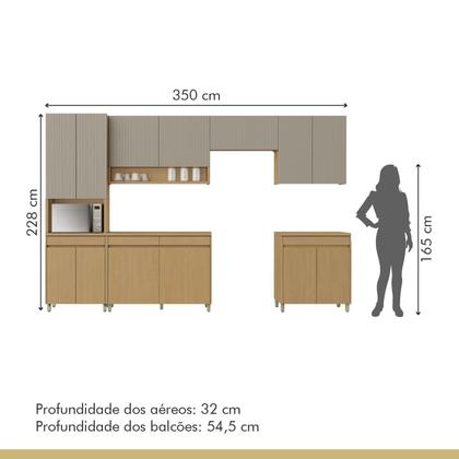 Imagem de Cozinha Completa 6 Peças 13 Portas 7 Gavetas Simone Mendes 350cm 100% Mdf